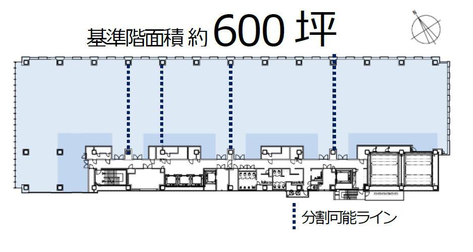 Standard floor plan for rental office space