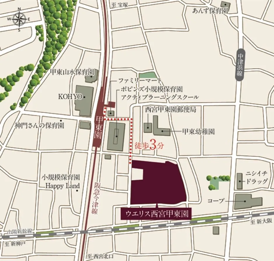 現地周辺案内図