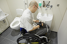 Photo Equipped with an ostomate toilet