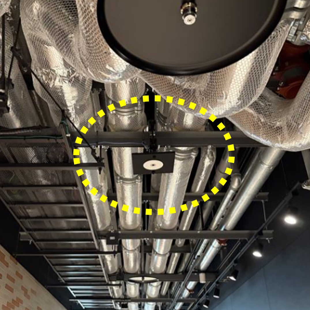 A camera for measuring traffic volume has been installed at the entrance to the underground passage on the first basement floor of the North building.