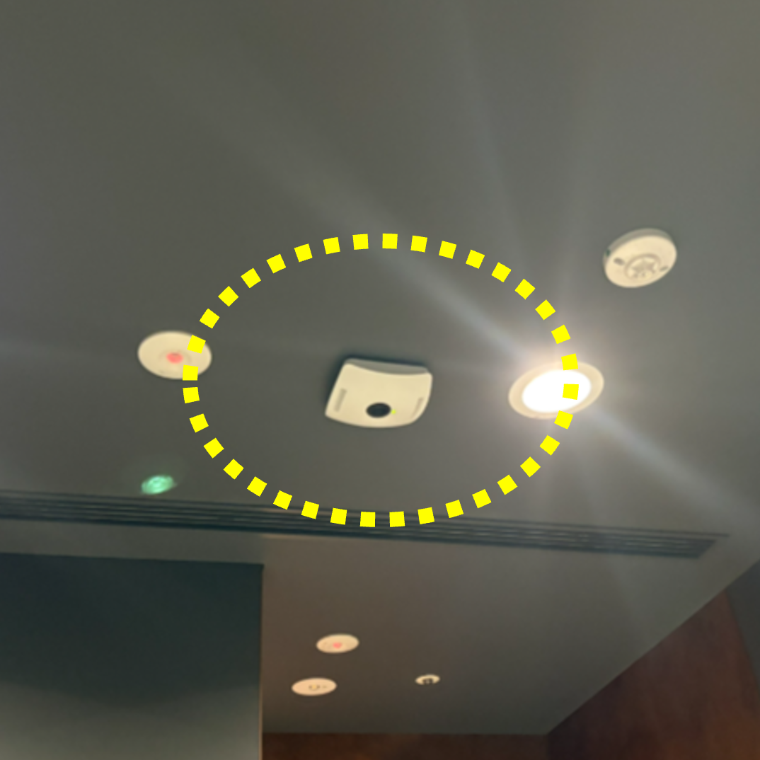 A camera for measuring traffic volume has been installed at the entrance to the underground passage on the first basement floor of the North building.